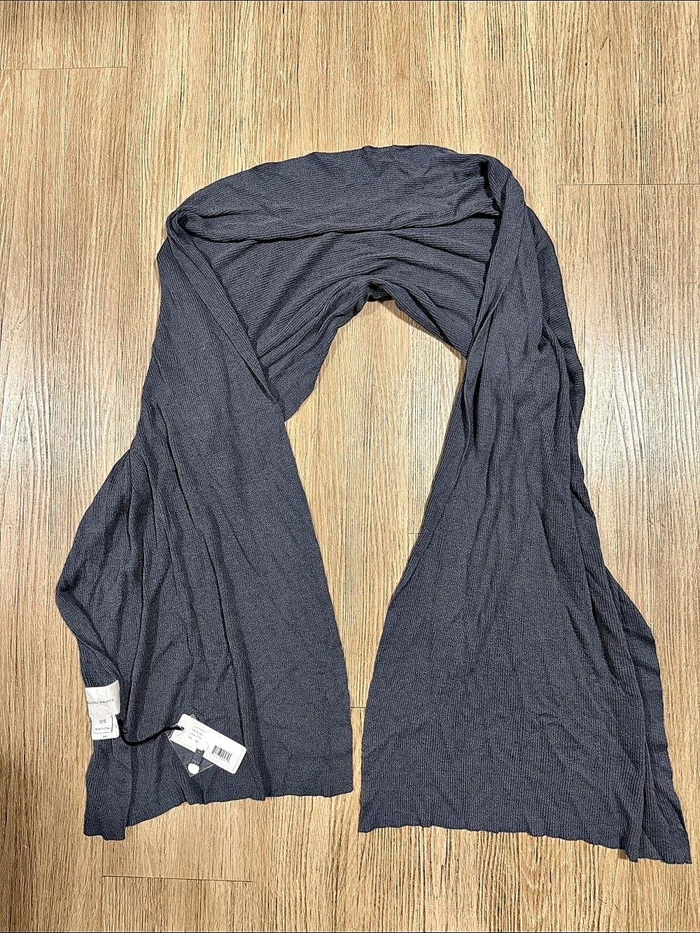 Brochu Walker Rib Scarf in Gray NWT